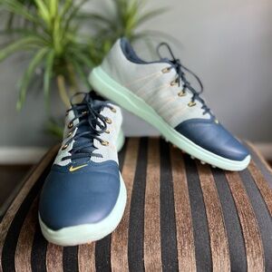 Nike Dark Blue, Light Blue, Yellow Women's Athletic Shoes 10